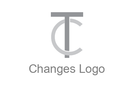 letter T and C overlapping eachother