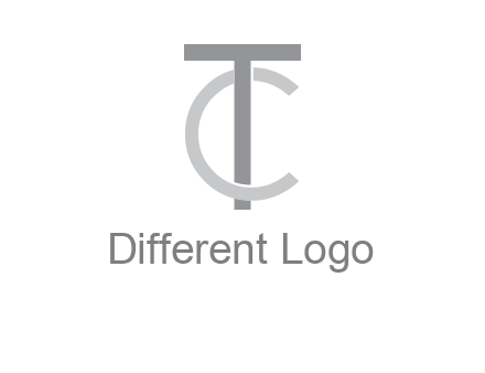 letter T and C overlapping eachother