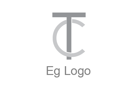 letter T and C overlapping eachother