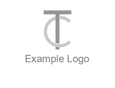 letter T and C overlapping eachother
