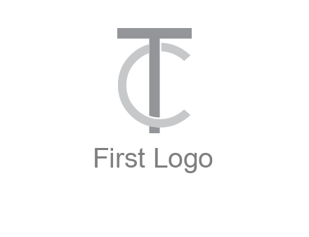 letter T and C overlapping eachother