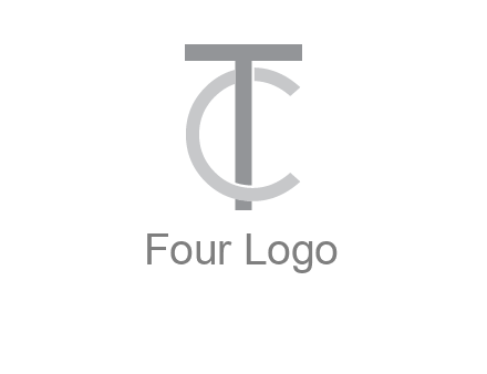 letter T and C overlapping eachother