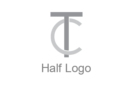 letter T and C overlapping eachother