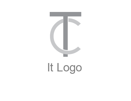 letter T and C overlapping eachother