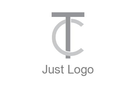 letter T and C overlapping eachother