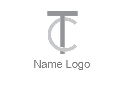 letter T and C overlapping eachother
