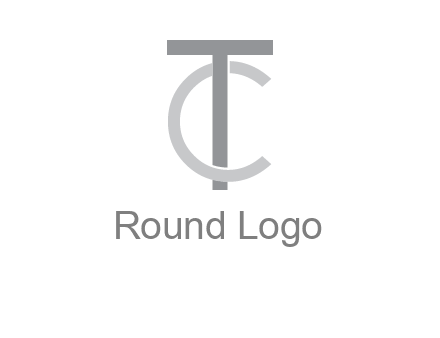 letter T and C overlapping eachother