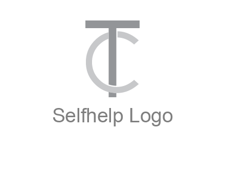 letter T and C overlapping eachother
