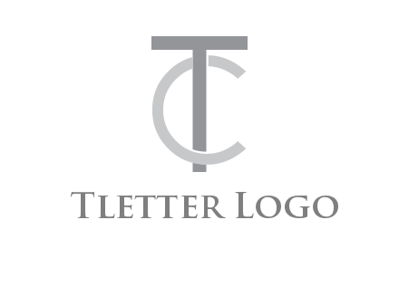 letter T and C overlapping eachother