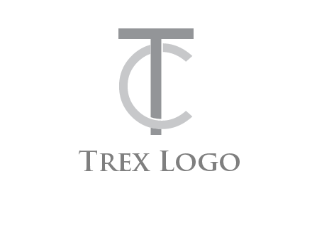 letter T and C overlapping eachother