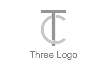 letter T and C overlapping eachother