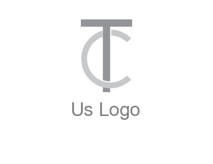letter T and C overlapping eachother
