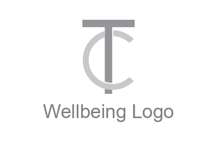 letter T and C overlapping eachother