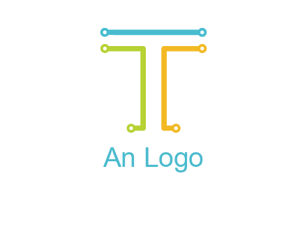 networking lines forming letter T