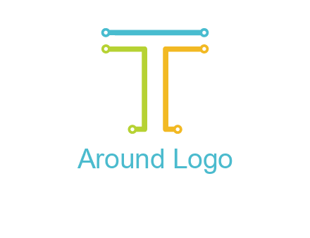 networking lines forming letter T