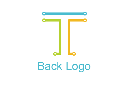 networking lines forming letter T