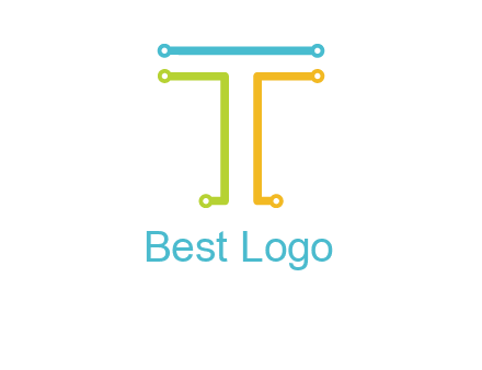networking lines forming letter T