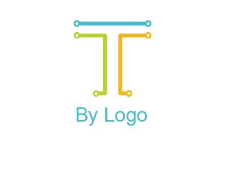 networking lines forming letter T