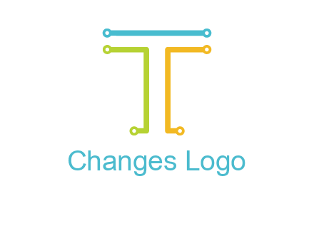 networking lines forming letter T