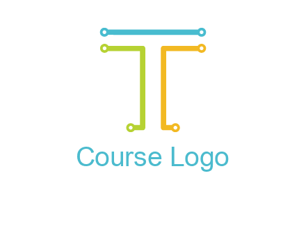 networking lines forming letter T