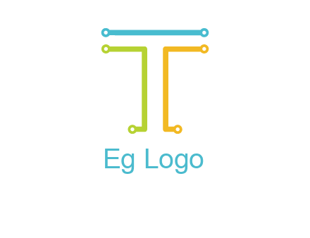 networking lines forming letter T