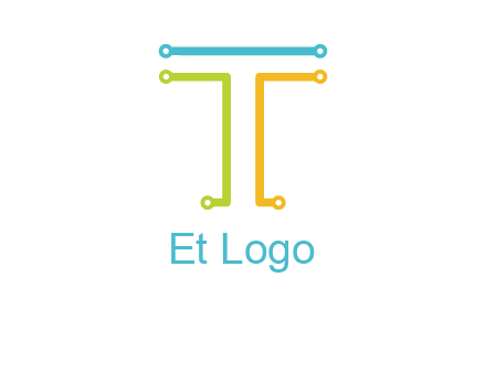 networking lines forming letter T