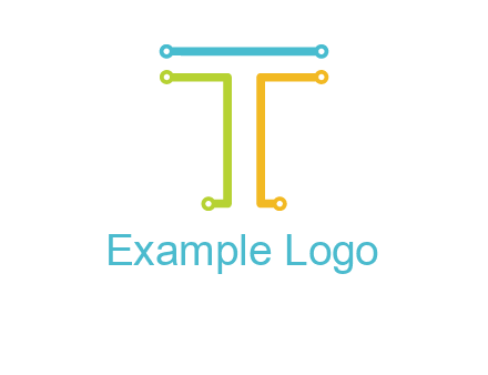 networking lines forming letter T