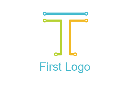 networking lines forming letter T
