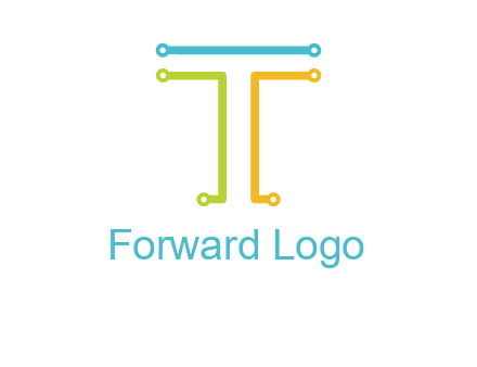 networking lines forming letter T