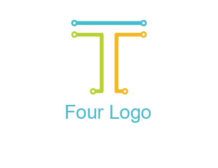 networking lines forming letter T