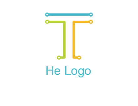 networking lines forming letter T