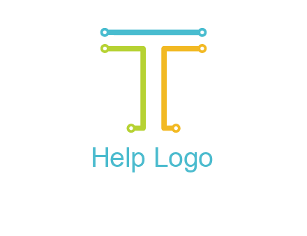 networking lines forming letter T