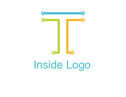 networking lines forming letter T