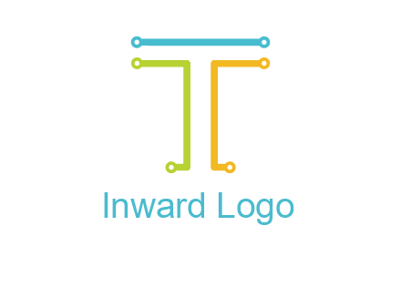 networking lines forming letter T