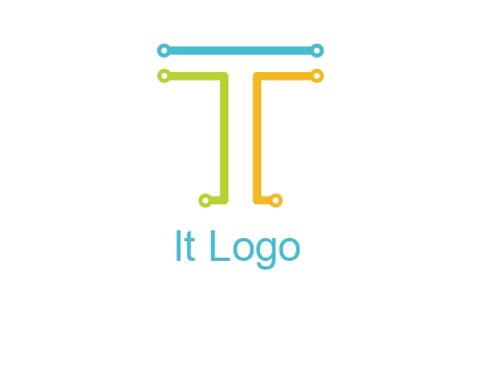 networking lines forming letter T