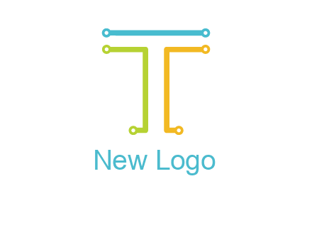 networking lines forming letter T