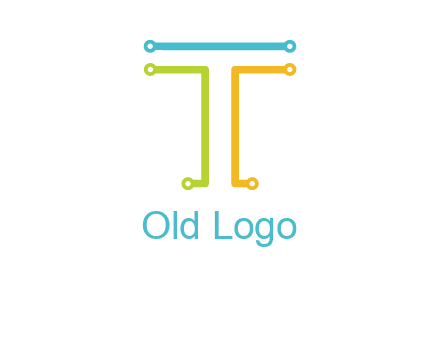 networking lines forming letter T