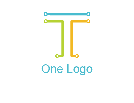 networking lines forming letter T