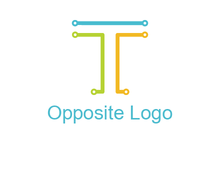 networking lines forming letter T