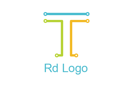 networking lines forming letter T