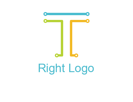 networking lines forming letter T