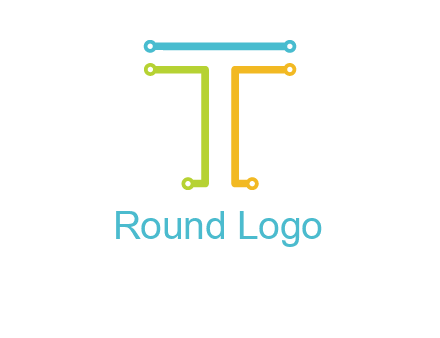 networking lines forming letter T