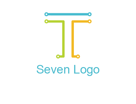 networking lines forming letter T