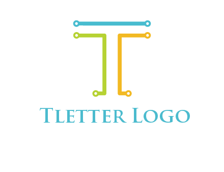 networking lines forming letter T