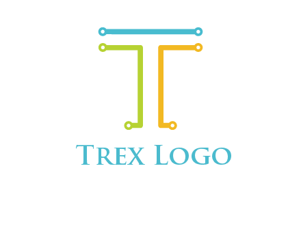 networking lines forming letter T