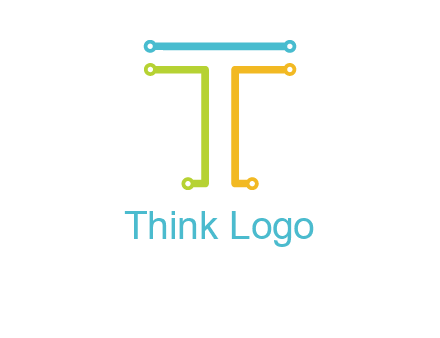 networking lines forming letter T