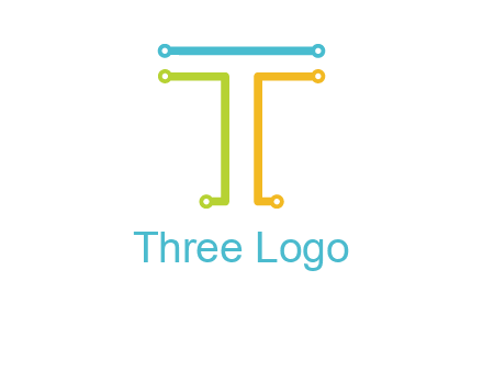 networking lines forming letter T