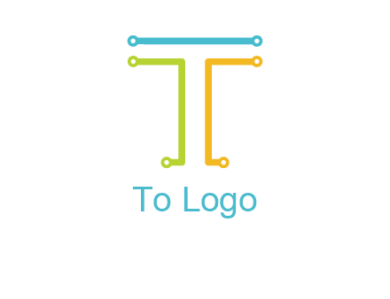 networking lines forming letter T