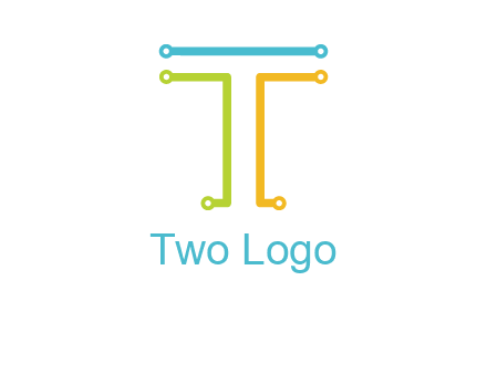 networking lines forming letter T