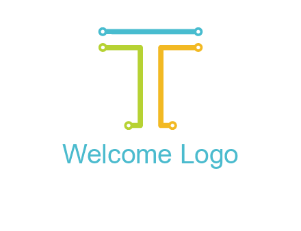 networking lines forming letter T